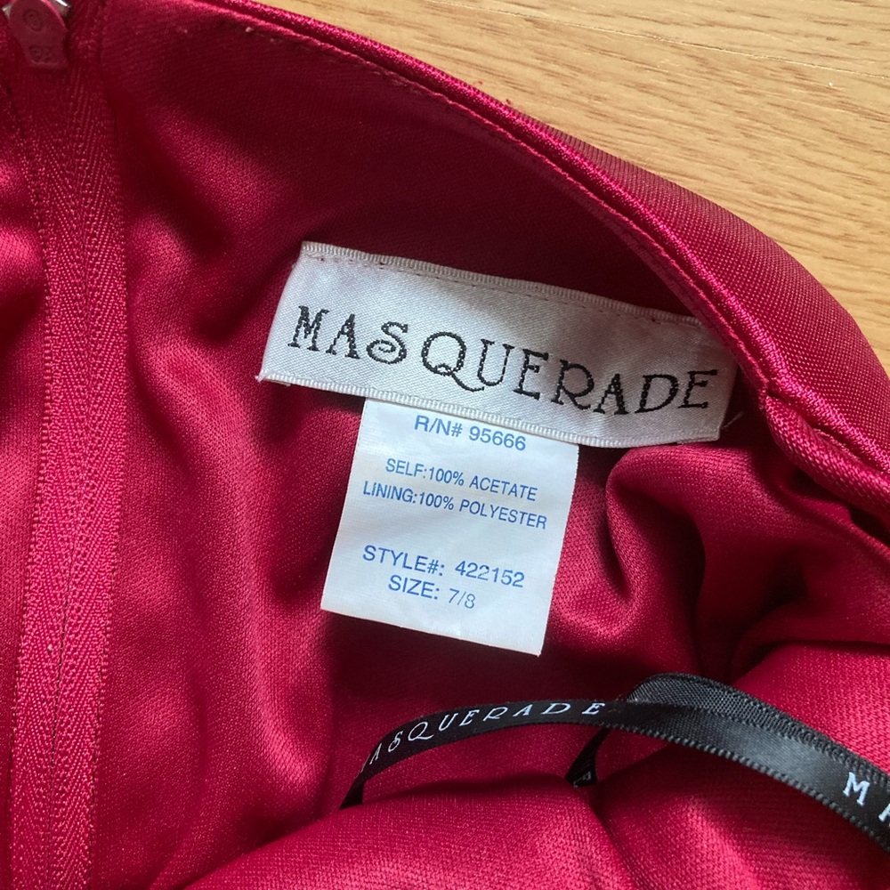 VTG 90s Masquerade Red Dressy Gown - Picture 6 of 7